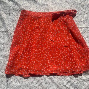 Small Floral Wrap Skirt